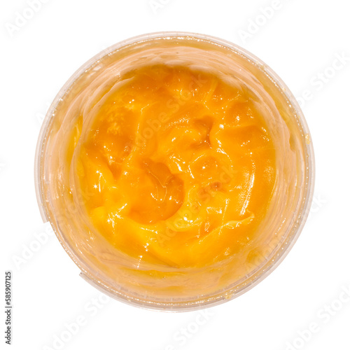 Wallpaper Mural A jar of bee flower honey on a white background.Flower honey in a plastic bucket isolated. Torontodigital.ca