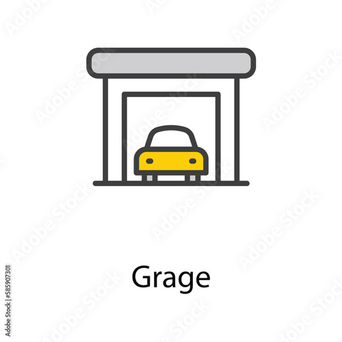 Grage icon design stock illustration photo