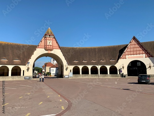 Open market in French town of Le Touquet, Normandy, France