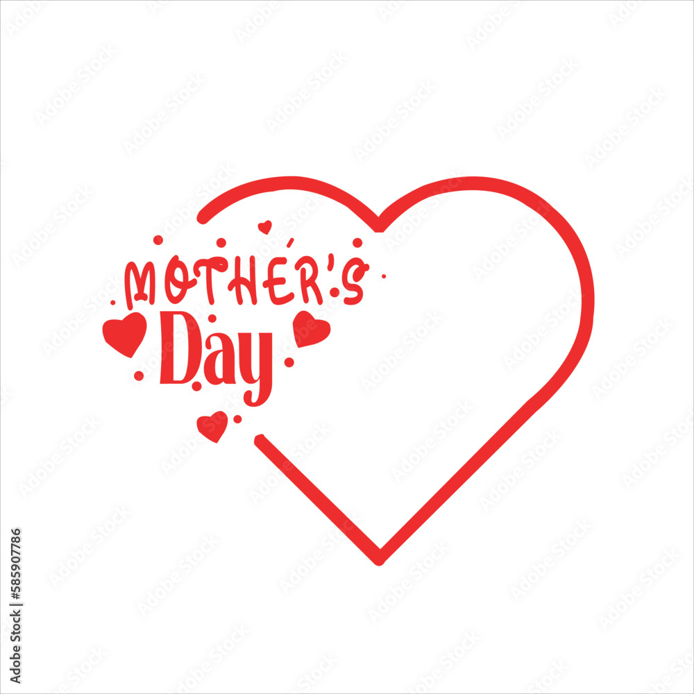 Happy Mothers day vector. Hand drawn lettering as celebration badge, tag, icon. Text card.