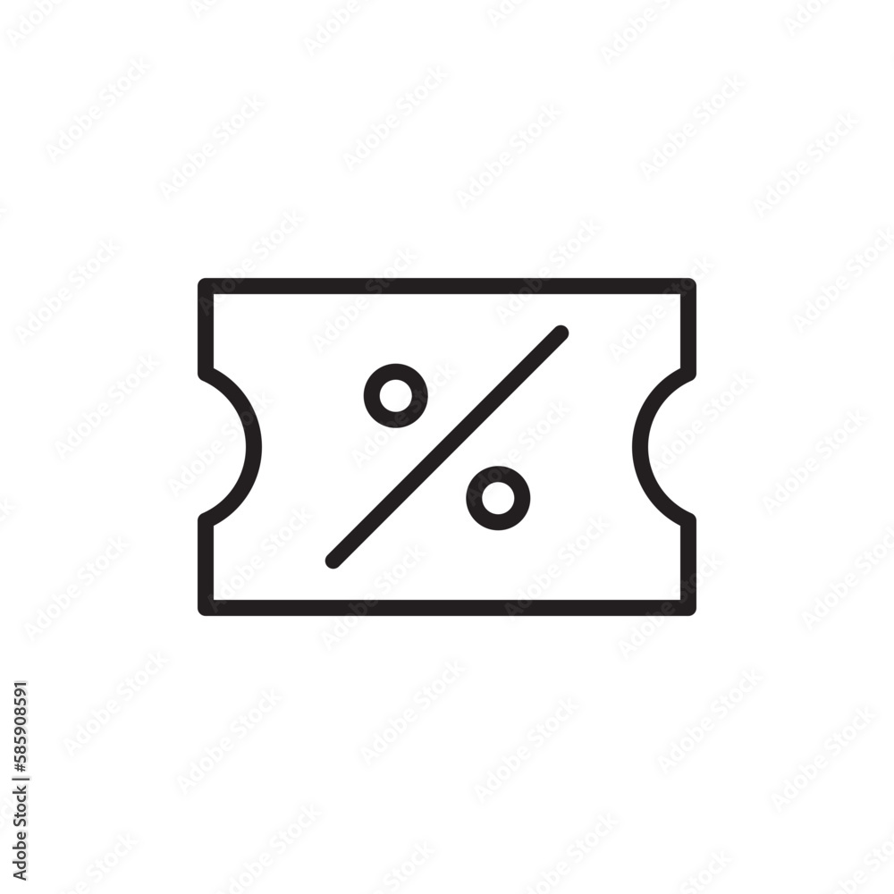 Discount coupon icon in flat style. Sale coupon vector illustration on white isolated background. Discount coupon icon in flat style. Sale coupon vector illustration on white isolated background.