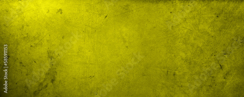 Yellow textured concrete wall wide background