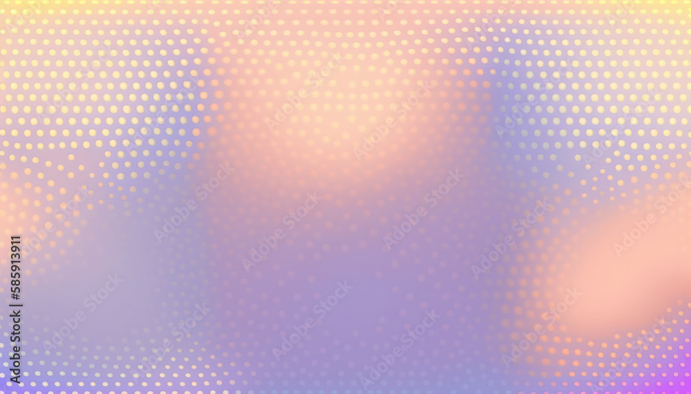 Colorful abstract geometric background with dot shapes pointillism style created with Generative AI technology