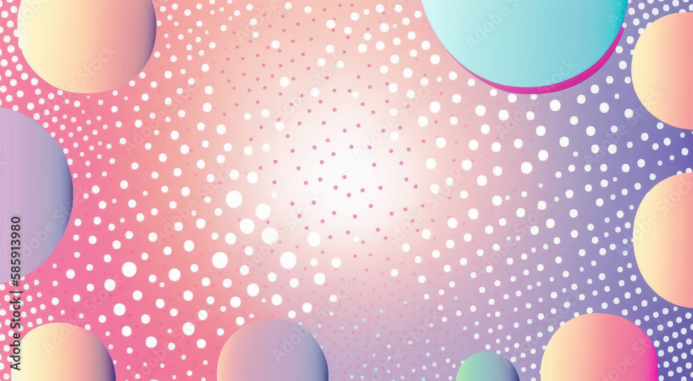Colorful abstract geometric background with dot shapes pointillism style created with Generative AI technology Colorful abstract geometric background with dot shapes pointillism style created with Generative AI technology