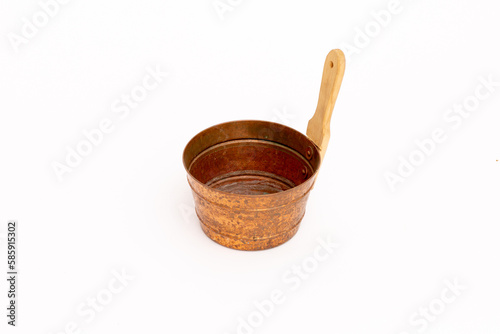 bowl for water for a bath on a white background
