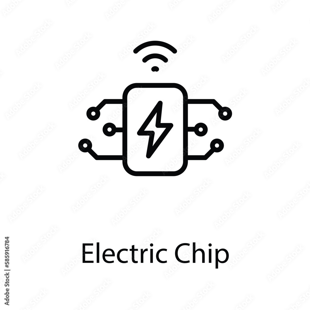 Electric chip icon design stock illustration Electric chip icon design stock illustration
