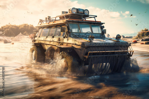 Amphibious vehicles seamlessly transition from land to water, allowing for unique and exciting travel experiences