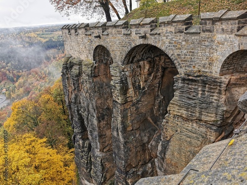 Wall of castle Königsstein