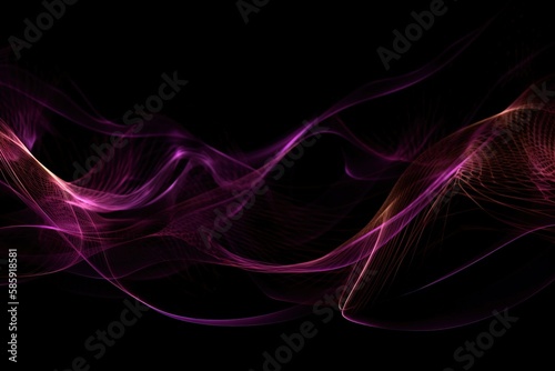  a black background with a purple and red wave of light in the middle of the image and a black background with a red and purple wave of light in the middle of the image. generative ai