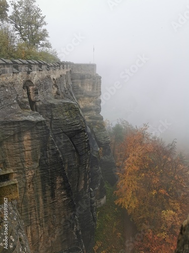 wall of castle Königsstein