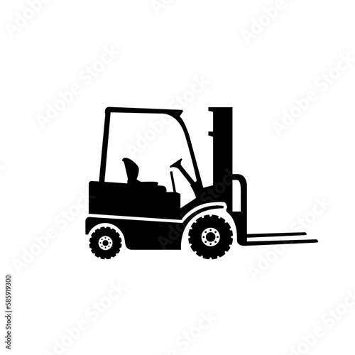 Forklift truck icon vector illustration