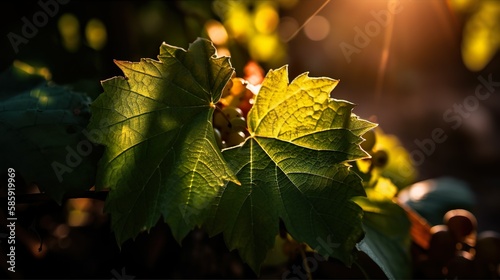 Frische Trauben Nahaufnahme beim Sonnenuntergang in den Weinbergen