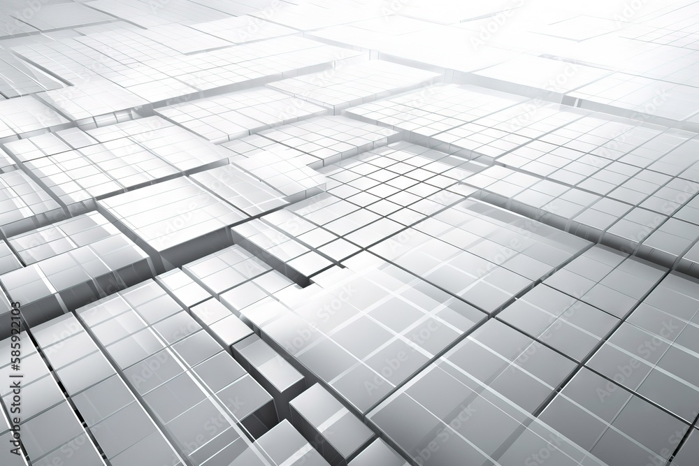 an abstract image of a white tiled wall with a bright light coming through the middle of it and a black and white photo of the wall. generative ai an abstract image of a white tiled wall with a bright light coming through the middle of it and a black and white photo of the wall. generative ai