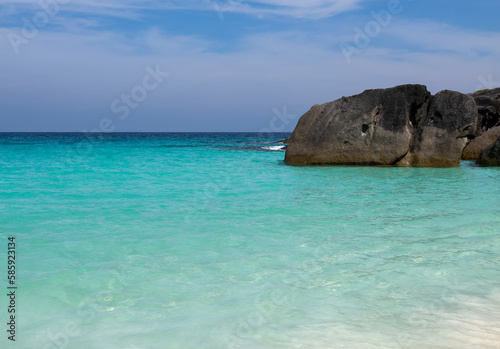 paradise beach with turquoise water