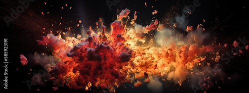 explosion, fire, flame, heat, burning, burn, hot, abstract, red, explosion, orange, flames, smoke, inferno, light, backgrounds, energy, black, fiery, yellow, danger, texture, exploding, animation © Eugene