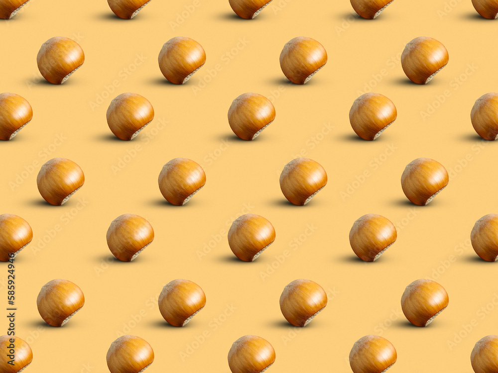Hazelnuts on a yellow background top view. Nutrition concept, healthy food, nuts, healthy fats. Hazelnut pattern. Organic Healthy Vegan Snack Hazelnuts on a yellow background top view. Nutrition concept, healthy food, nuts, healthy fats. Hazelnut pattern. Organic Healthy Vegan Snack