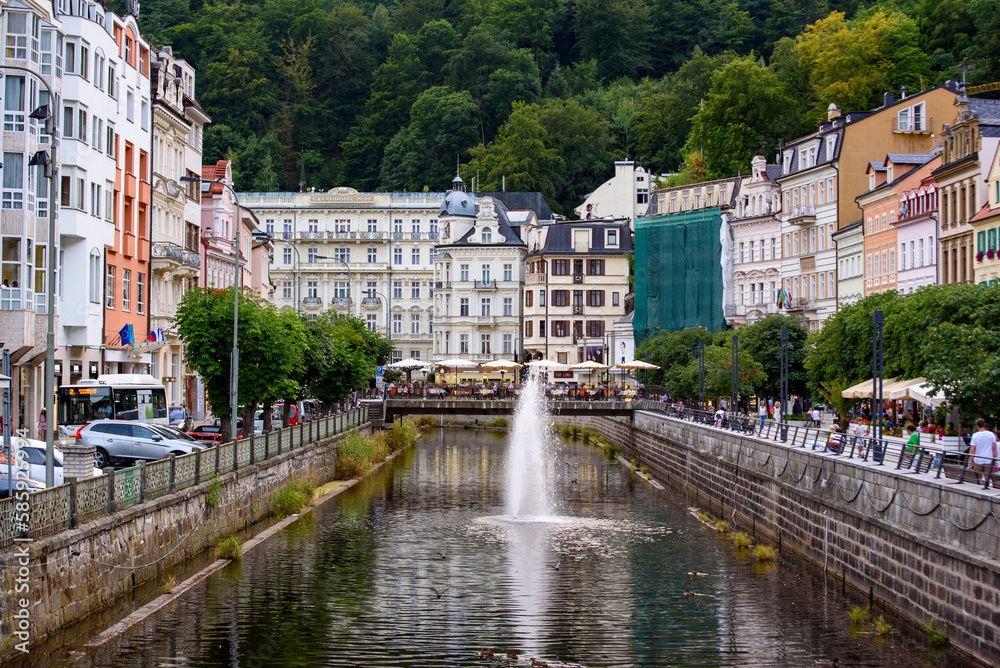 Naklejka premium Karlovy Vary, Czech Republic, August 2015