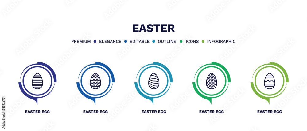 set of easter thin line icons. easter outline icons with infographic template. linear icons such as easter egg, egg, egg, vector. set of easter thin line icons. easter outline icons with infographic template. linear icons such as easter egg, egg, egg, vector.