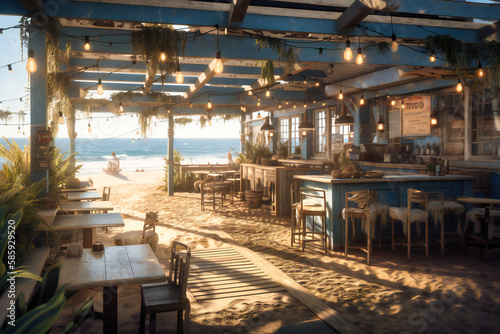 A beachfront restaurant with fresh seafood and ocean views