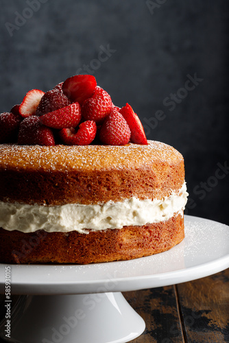 Strawberry Cake Close Up
