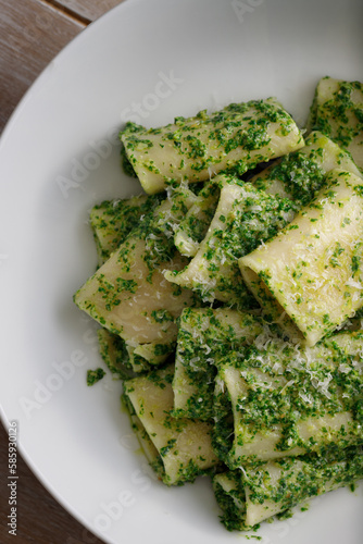 Pesto Pasta Close Up Macro 