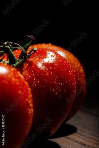 Macro Tomato with Water Droplets