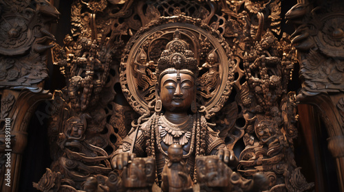 statue of buddha generative ai © KWY
