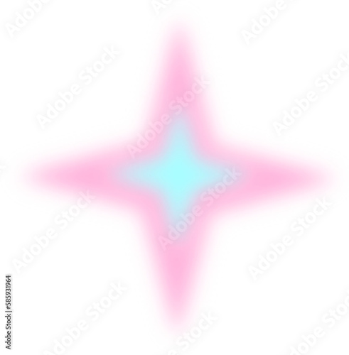 Star motion blur y2k aura . Abstract blurred gradient shape  psychedelic aesthetic elements  colorful soft holographic gradient. Geometric form with blurring 