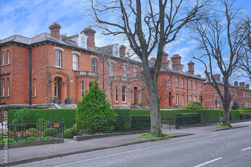 Photography Street with row of large old brick semi-detached houses