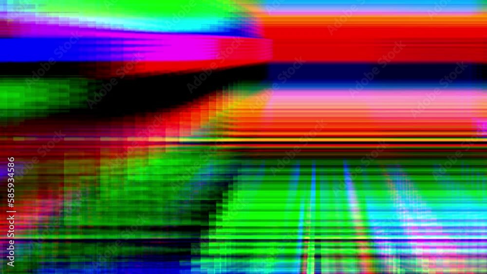 Strobing neon glitch background, abstract vfx animation 
