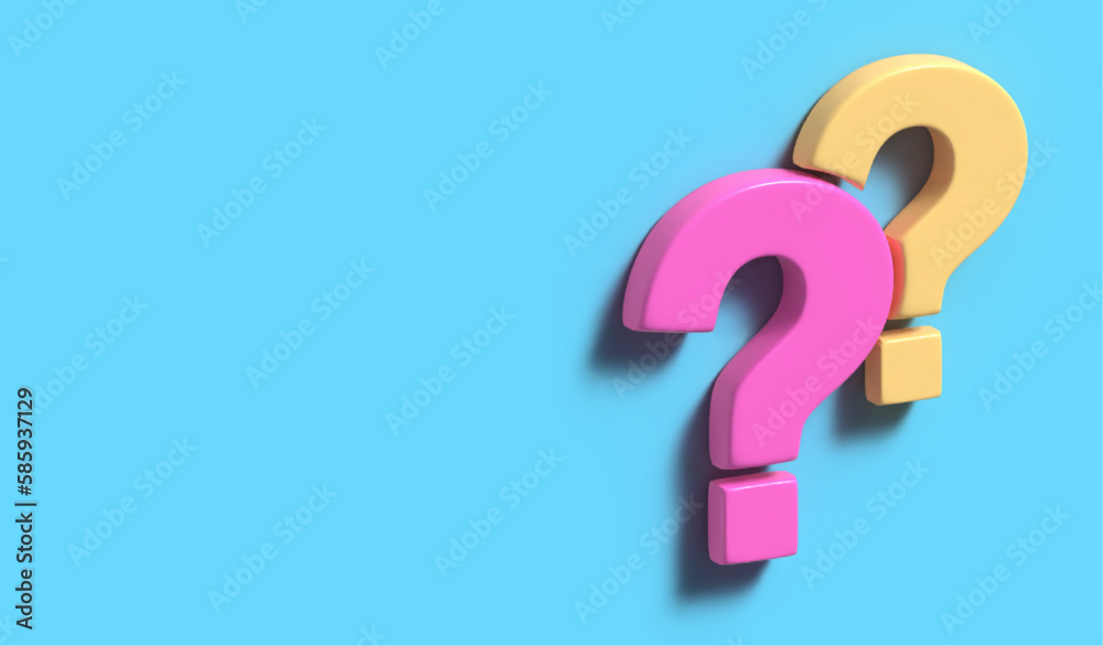 3D Question mark isolated on blue color background. Editable vector illustration 3D Question mark isolated on blue color background. Editable vector illustration