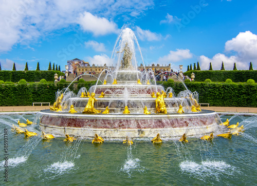 Latona fountain in Versailles park, Paris, France photo