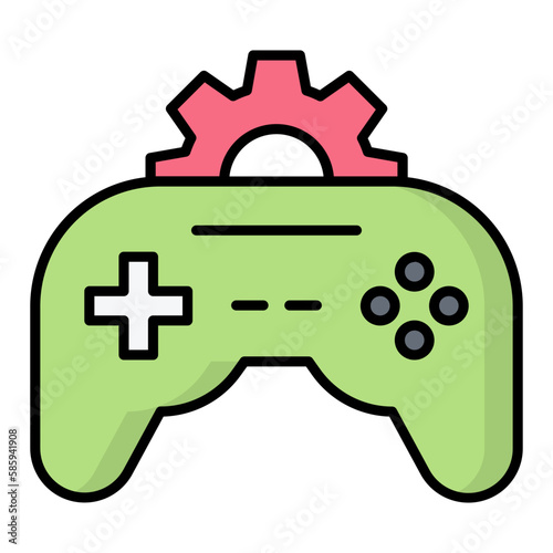 Game Development Line Color Icon