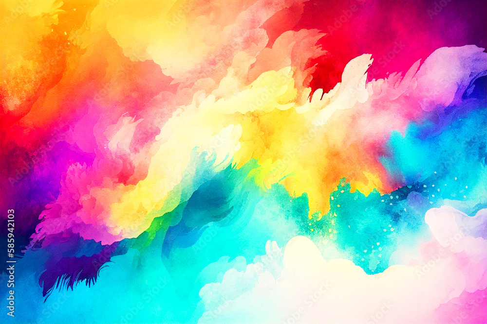 Colorful watercolor texture background design for banners, cards, flyer