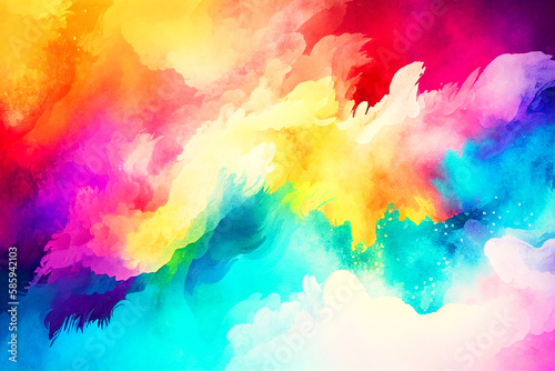 Colorful watercolor texture background design for banners, cards, flyer © themefire