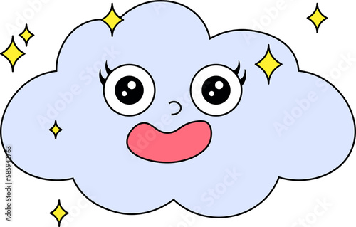 cloud design illustration isolated on transparent background