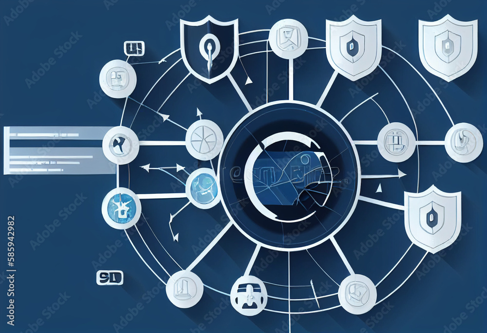 Circle of data security with branches for communication Circle of data security with branches for communication