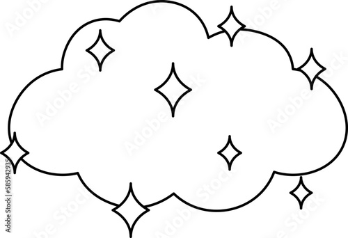 cloud design illustration isolated on transparent background