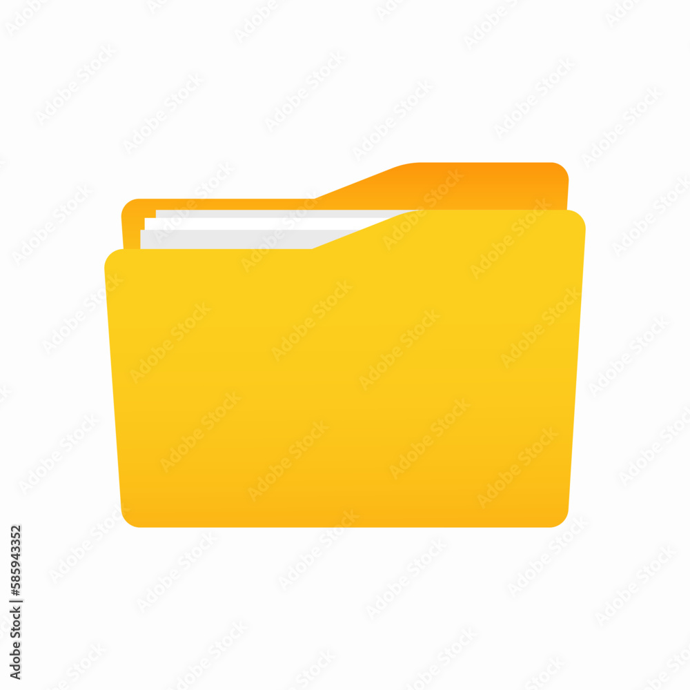 Flat folder icon vector illustration. Flat folder icon vector illustration.
