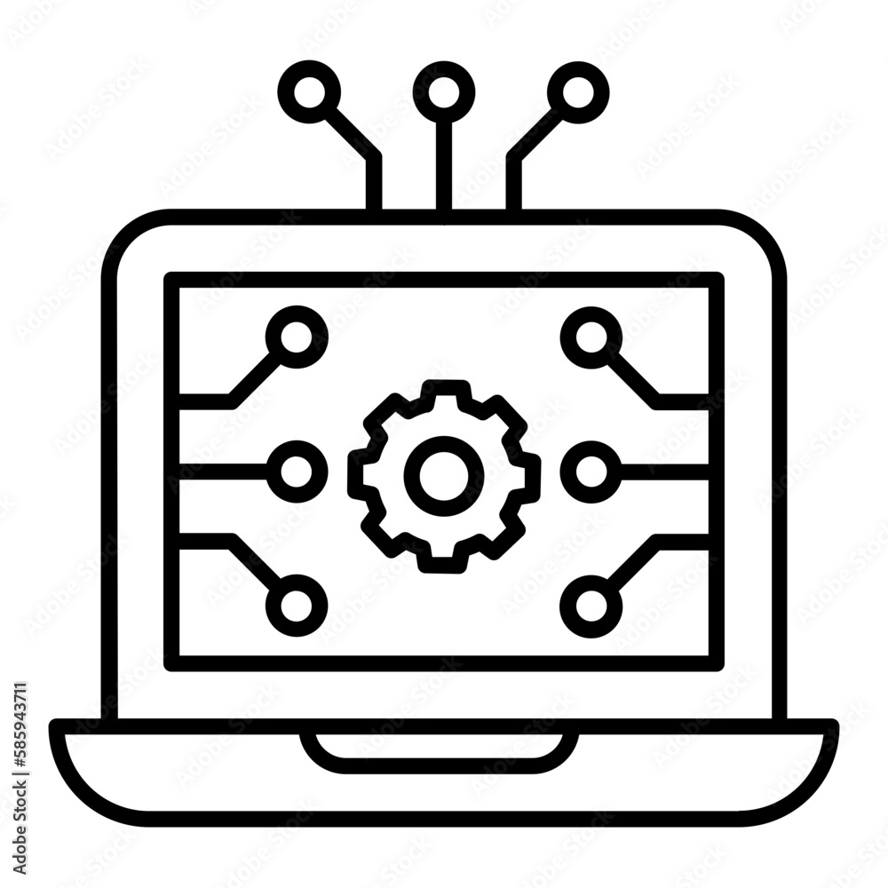 Computer Technology Outline Icon