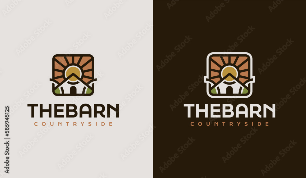 Agriculture Farm Logo Template. Universal creative premium symbol. Vector illustration. Creative Minimal design template. Symbol for Corporate Business Identity