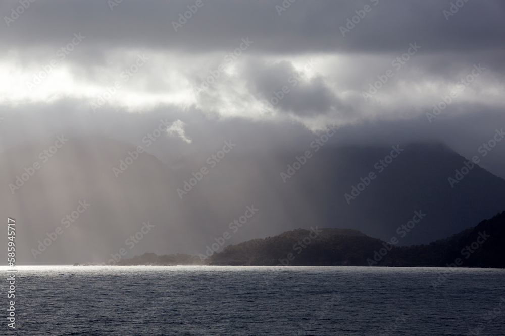 Fiordland National Park Morning Cloudy Landscape Fiordland National Park Morning Cloudy Landscape