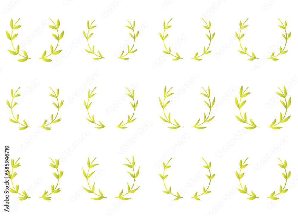 
laurel wreath vector design illustration isolated on white background