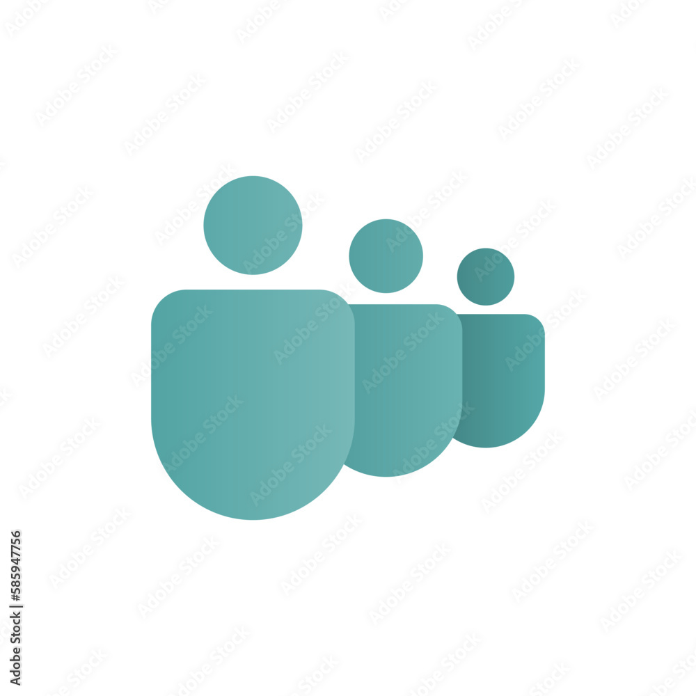 Simple icon illustration of people were standing in a row getting ready to start work Simple icon illustration of people were standing in a row getting ready to start work
