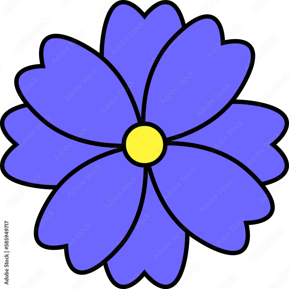flower design illustration isolated on transparent background