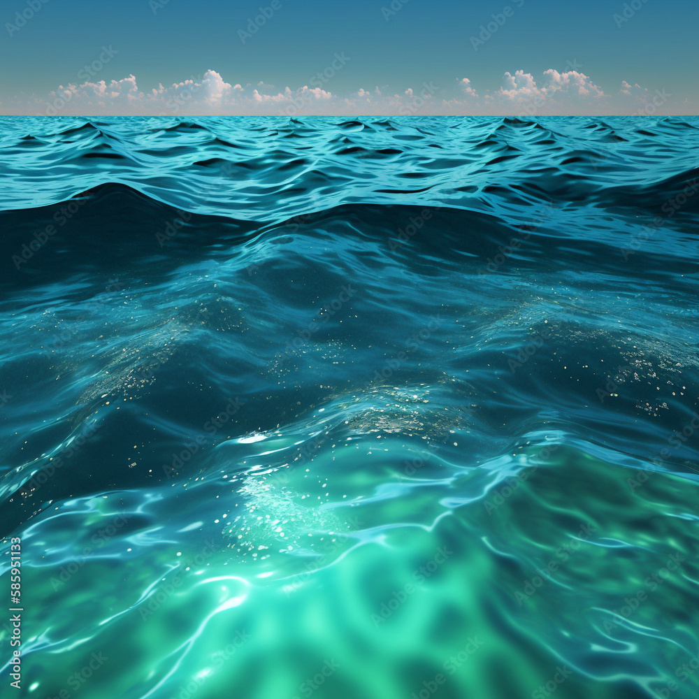 Water surface in the ocean generative AI