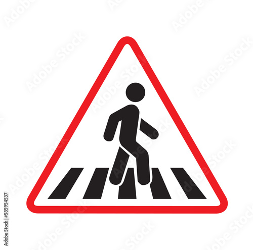 Señal de símbolo de icono de línea de paso de peatones. Vector photo
