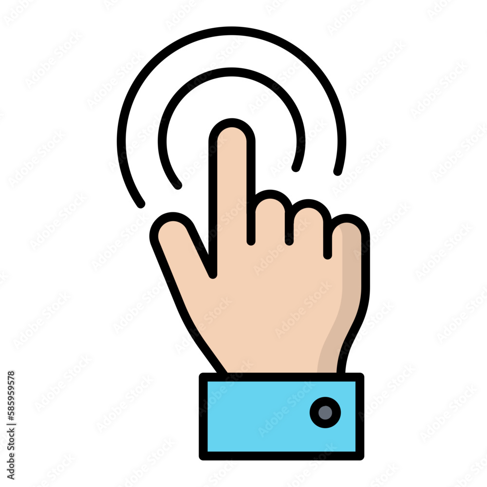 Tap Line Color Icon Tap Line Color Icon
