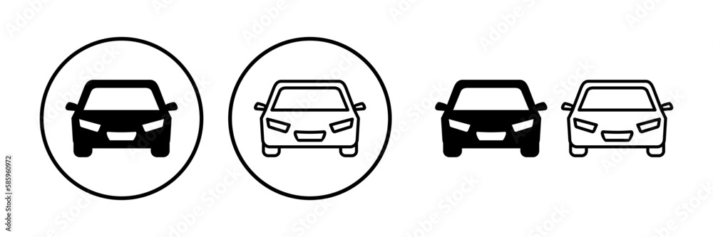 Fototapeta premium Car icon vector. Car sign. sedan