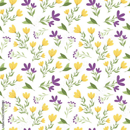 seamless pattern with flowers